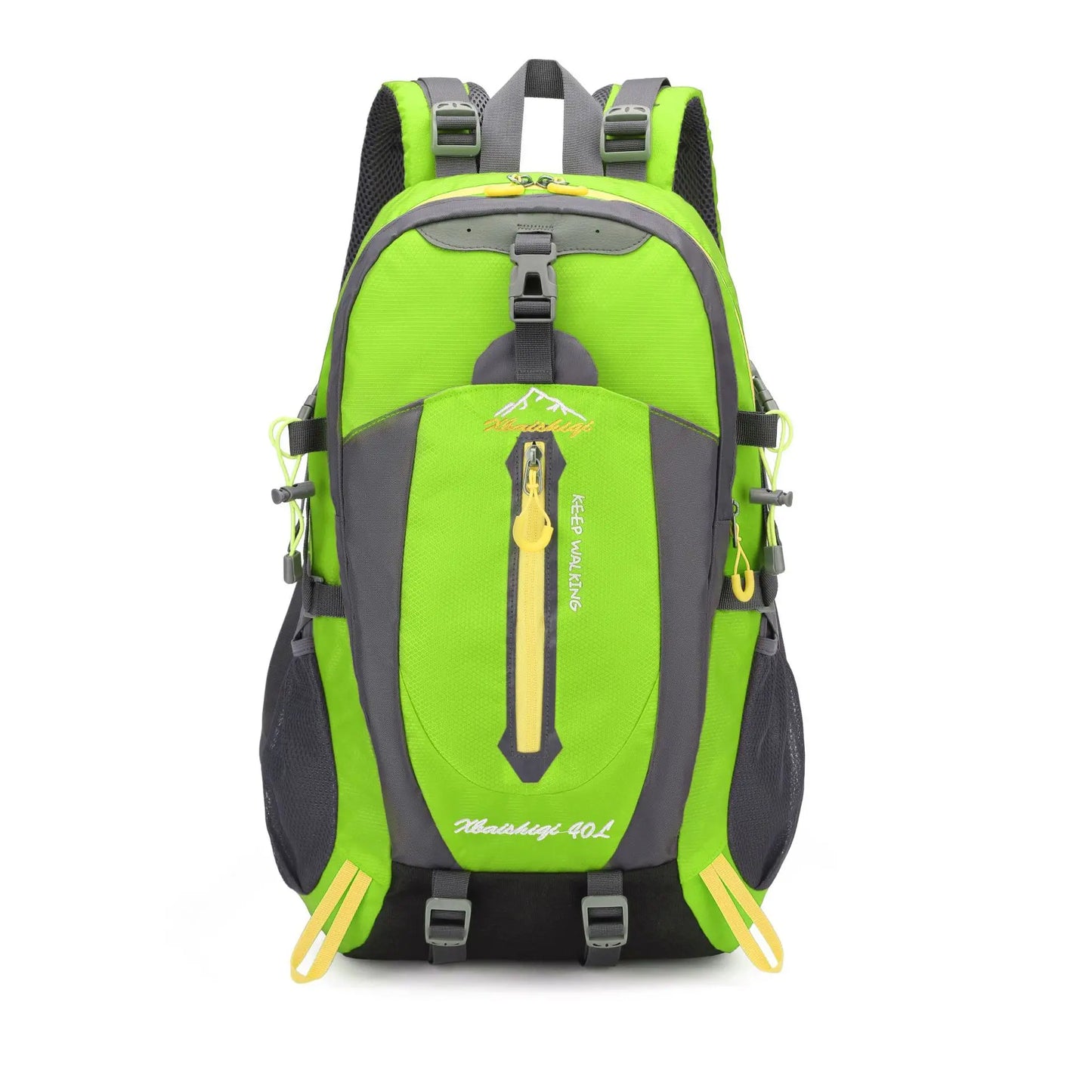 Outdoor hiking backpack waterproof trekking camping rucksack men's casual travel bag new sports backpack Peaceful Pleasures Health and Wellness green 1