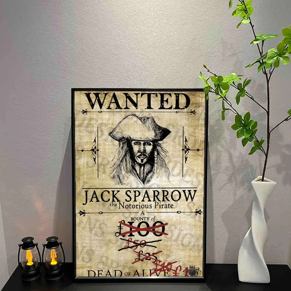 Pirates of the Caribbean Canvas Wall Art Poster – Unframed