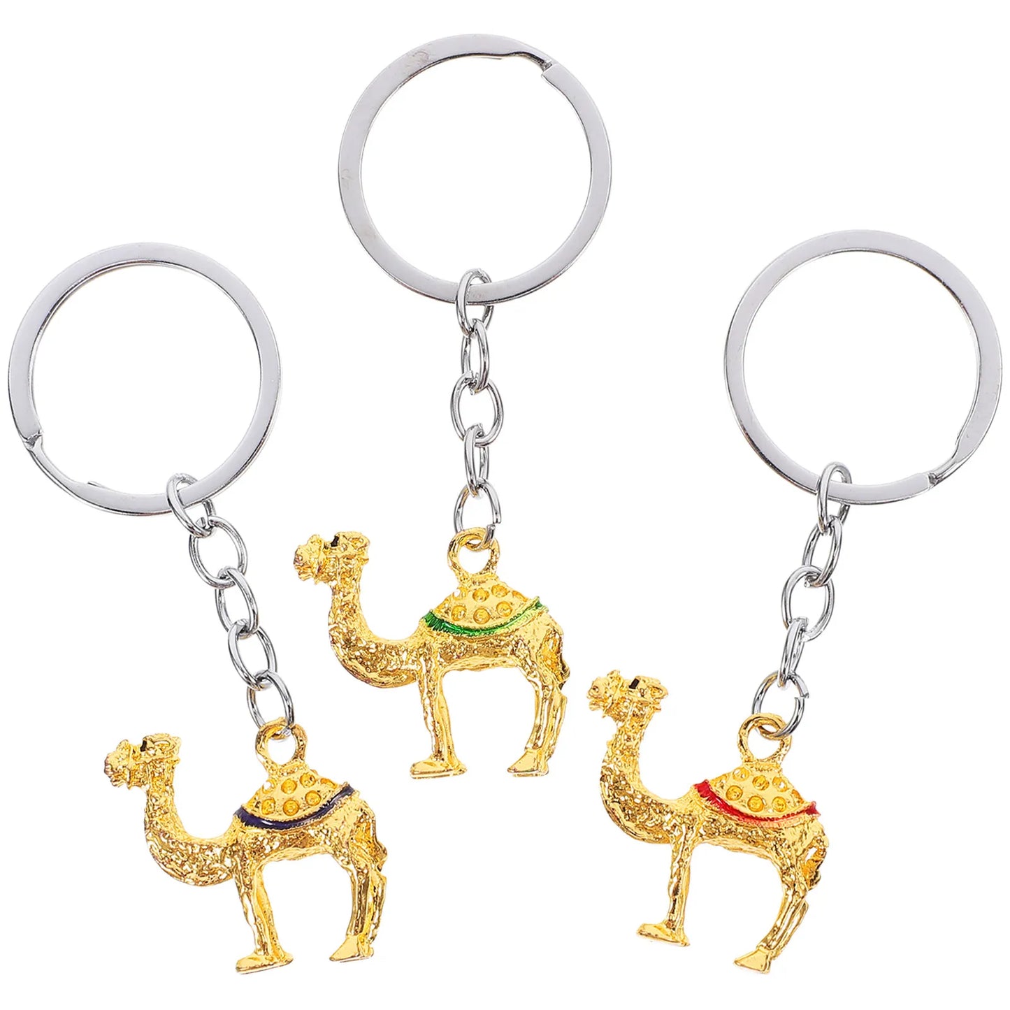 3Pcs Camel Keychain Pendant Set Animal Keychain for Bag Backpack Car Keys Lightweight Stylish Camel Hanging Ornament Fashion Peaceful Pleasures Health and Wellness