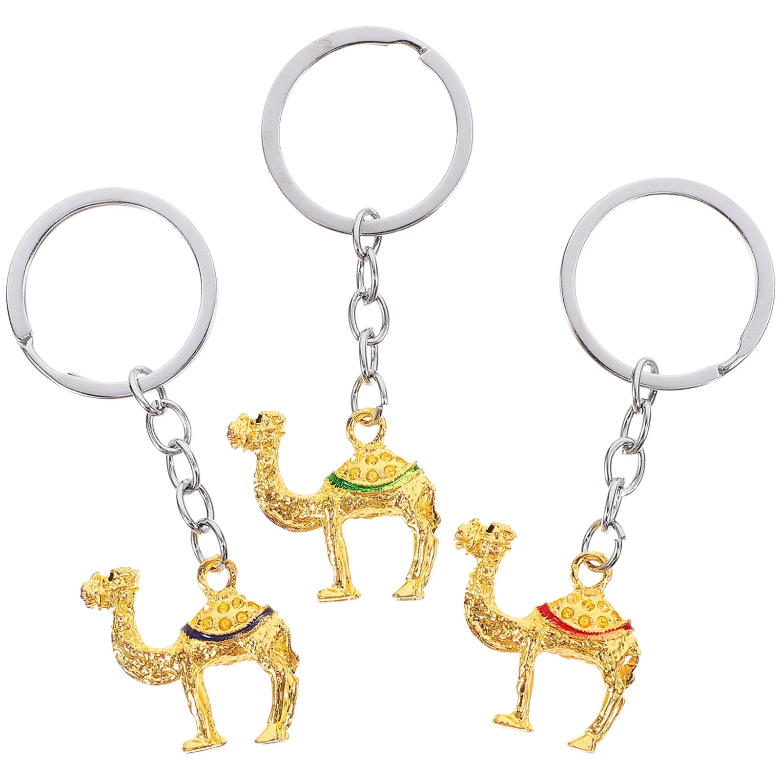 3Pcs Camel Keychain Pendant Set Animal Keychain for Bag Backpack Car Keys Lightweight Stylish Camel Hanging Ornament Fashion Peaceful Pleasures Health and Wellness