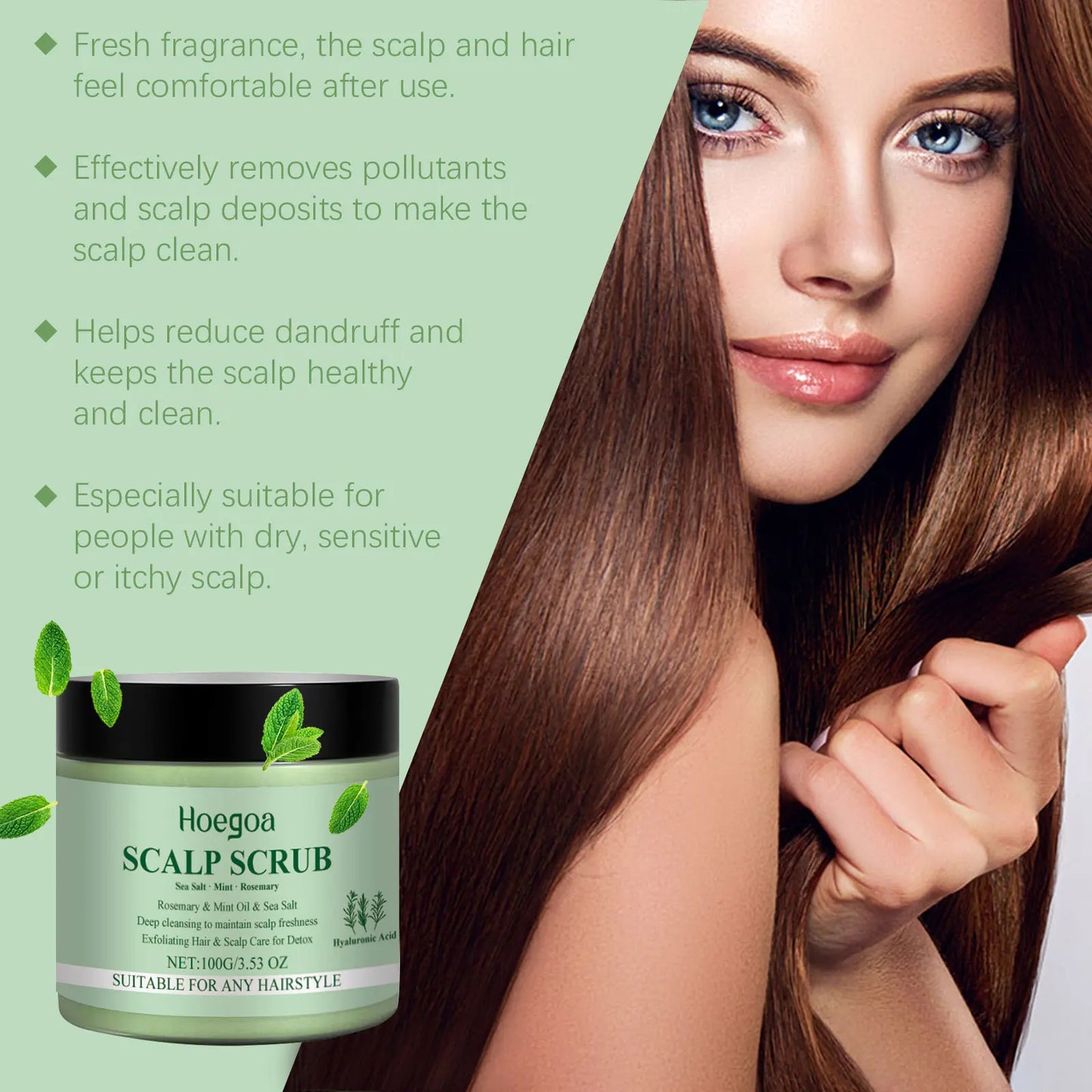 HOEGOA Rosemary Scalp Scrub Shampoo – Oil Control & Nourishing