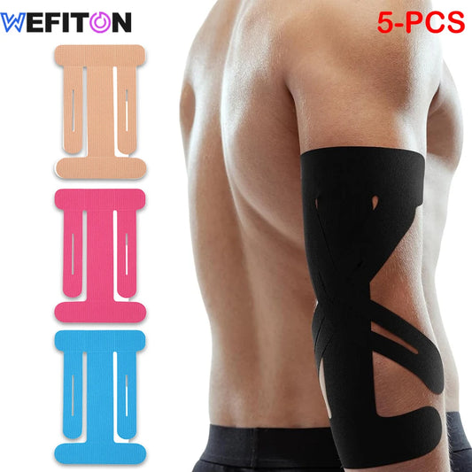 5PCS Kinesiology Tape for Elbow Pre Cut Waterproof Elbow Tape Athletic LatexTape Free Relief Muscle Support Pain for Sports Gym Peaceful Pleasures Health and Wellness