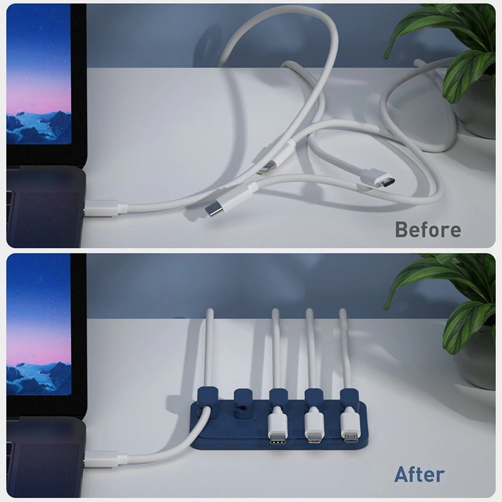 Magnetic Cable Holder Clips 5PCS – Self-Adhesive Cord Keeper