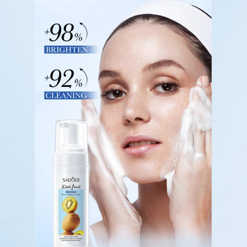 SADOER Kiwi Amino Acid Cleansing Mousse 150ml | Facial Cleanser