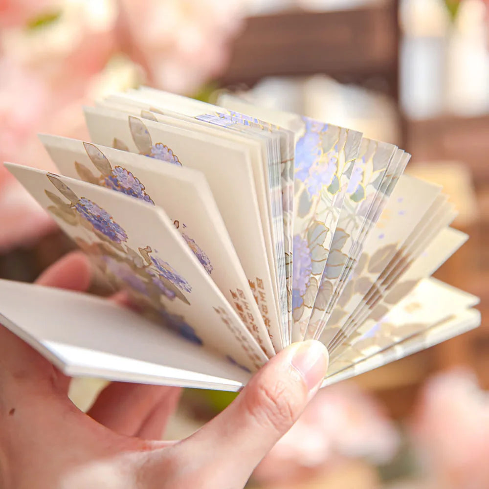 60 Sheets Fancy Flower Dream Stamping Sticky Notes Chinese Account