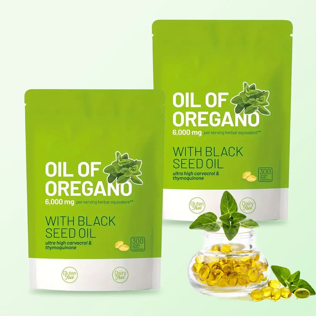 Oil of Oregano & Black Seed Oil Capsules – 300 Count Peaceful Pleasures Health and Wellness