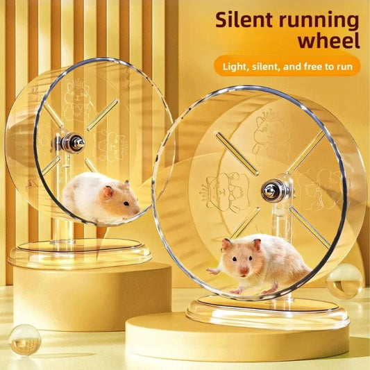 Silent Transparent Hamster Running Wheel | Small Pet Accessory Pet Exercise Wheel Peaceful Pleasures Health and Wellness