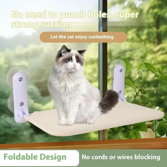 Foldable Suction Cup Cat Hammock | Window & Balcony Cat Bed Cat Window Hammock Peaceful Pleasures Health and Wellness