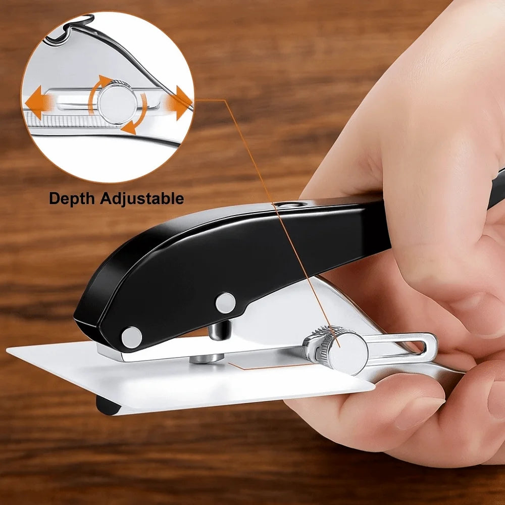 Spring-Loaded Carpentry Single Hole Puncher Manual Hole Card Woodworking Punching Pliers Nail Hole Professional Punching Tool Peaceful Pleasures Health and Wellness