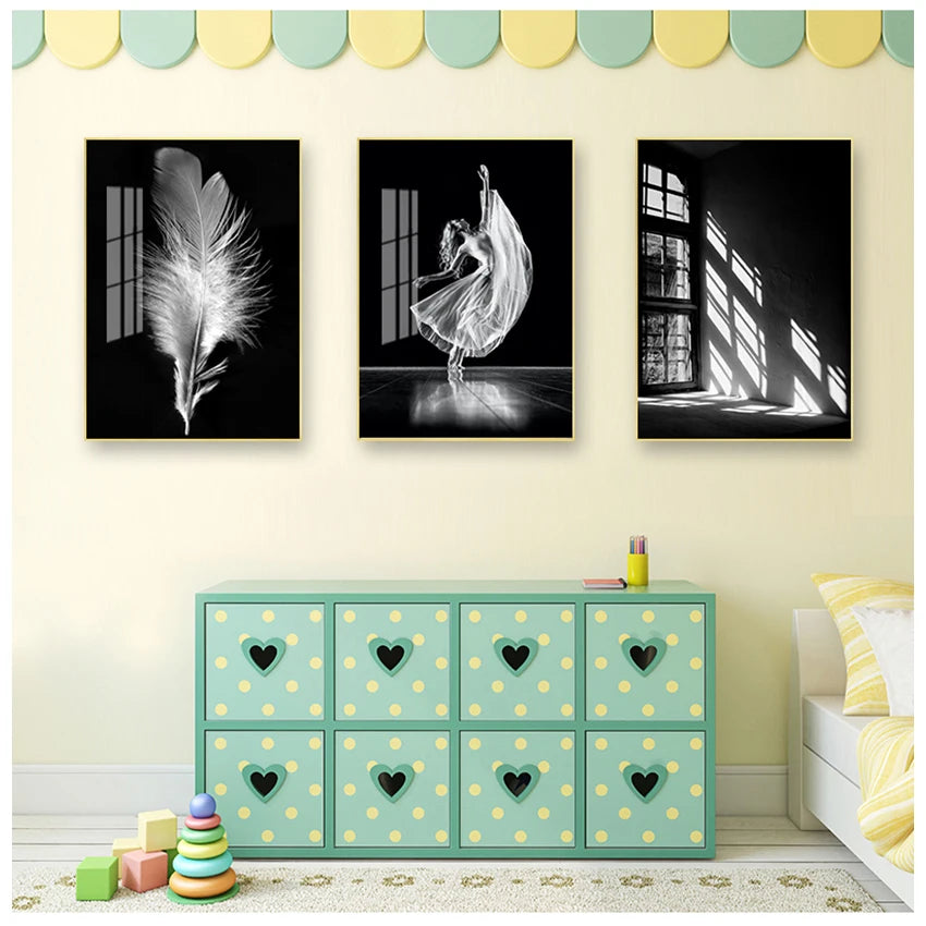 Guardian Angel Canvas Wall Art | Scandinavian White Wings Print
