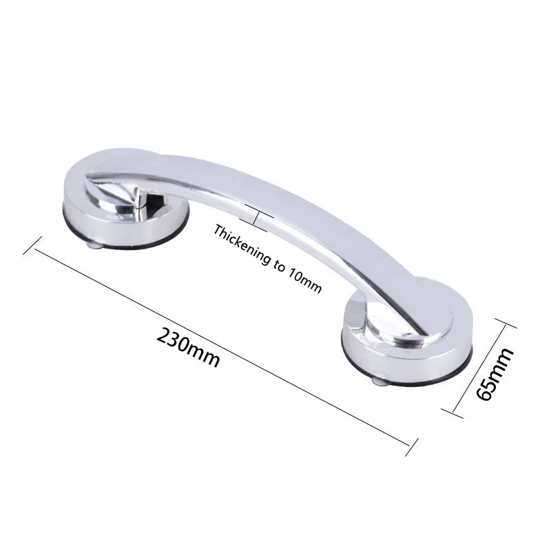 No-Drill Suction Cup Grab Bar | Bathroom Safety Handle 1–2 Pack