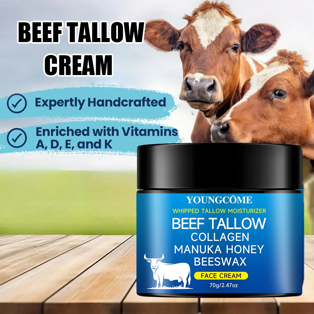 Tallow face cream raw Honayolive oil Anti Aging Face Cream Wrinkle Remover Collagenr Smooth Wrinkle Moisturizing Firming Peaceful Pleasures Health and Wellness