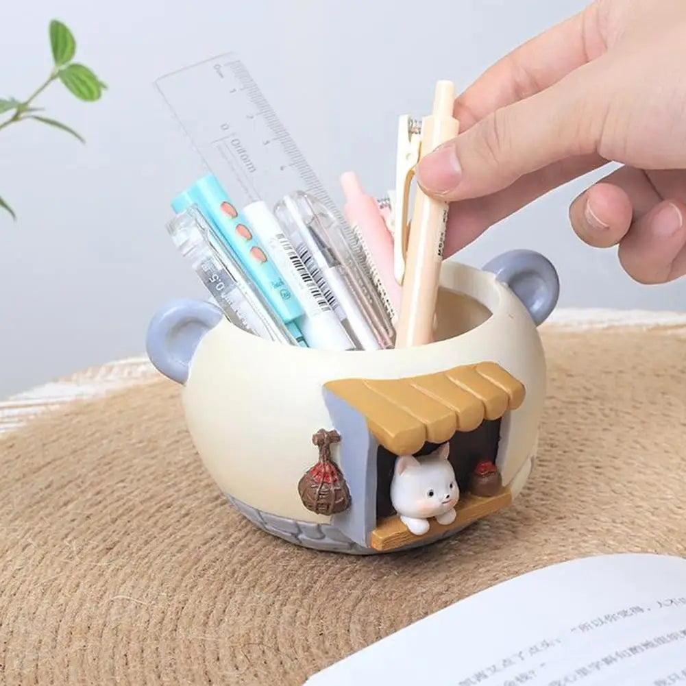 Kitty Fox Resin Succulent Planter | Mini Fairy Garden Pot