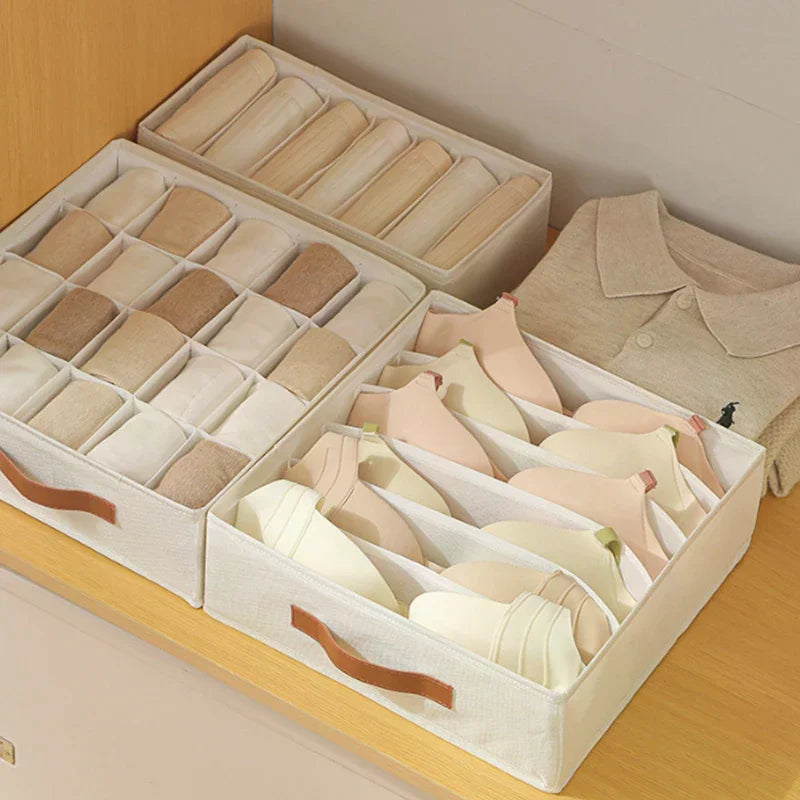 Folding Fabric Pants Storage Organizer & Drawer Divider Clothing Storage Organizer Peaceful Pleasures Health and Wellness