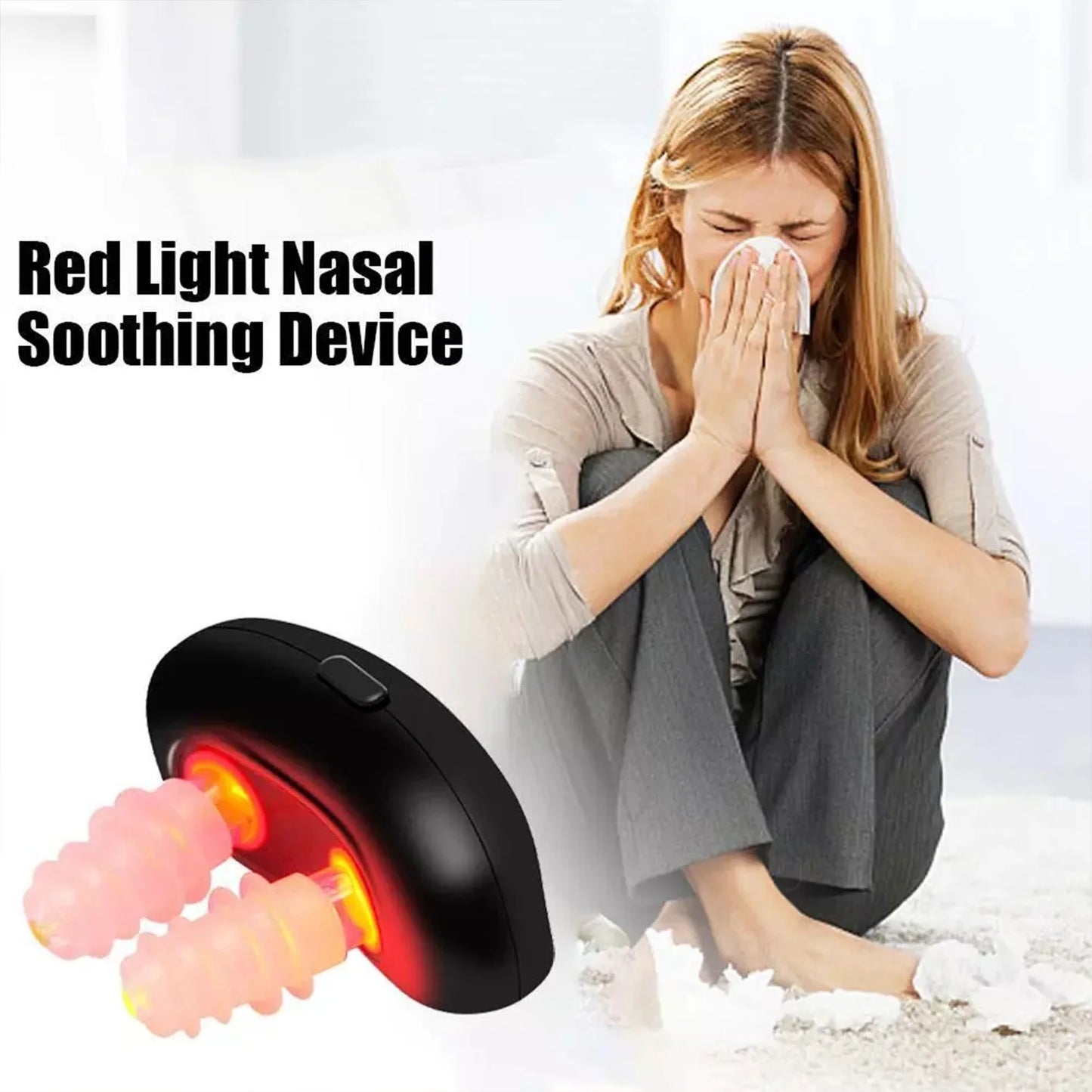 1Pcs/lot New Hot Smart Infrared Nasal Therapy Device Portable Infrared Intelligent Rhinitis Machine for Rhinifis and Allergy Sym Peaceful Pleasures Health and Wellness