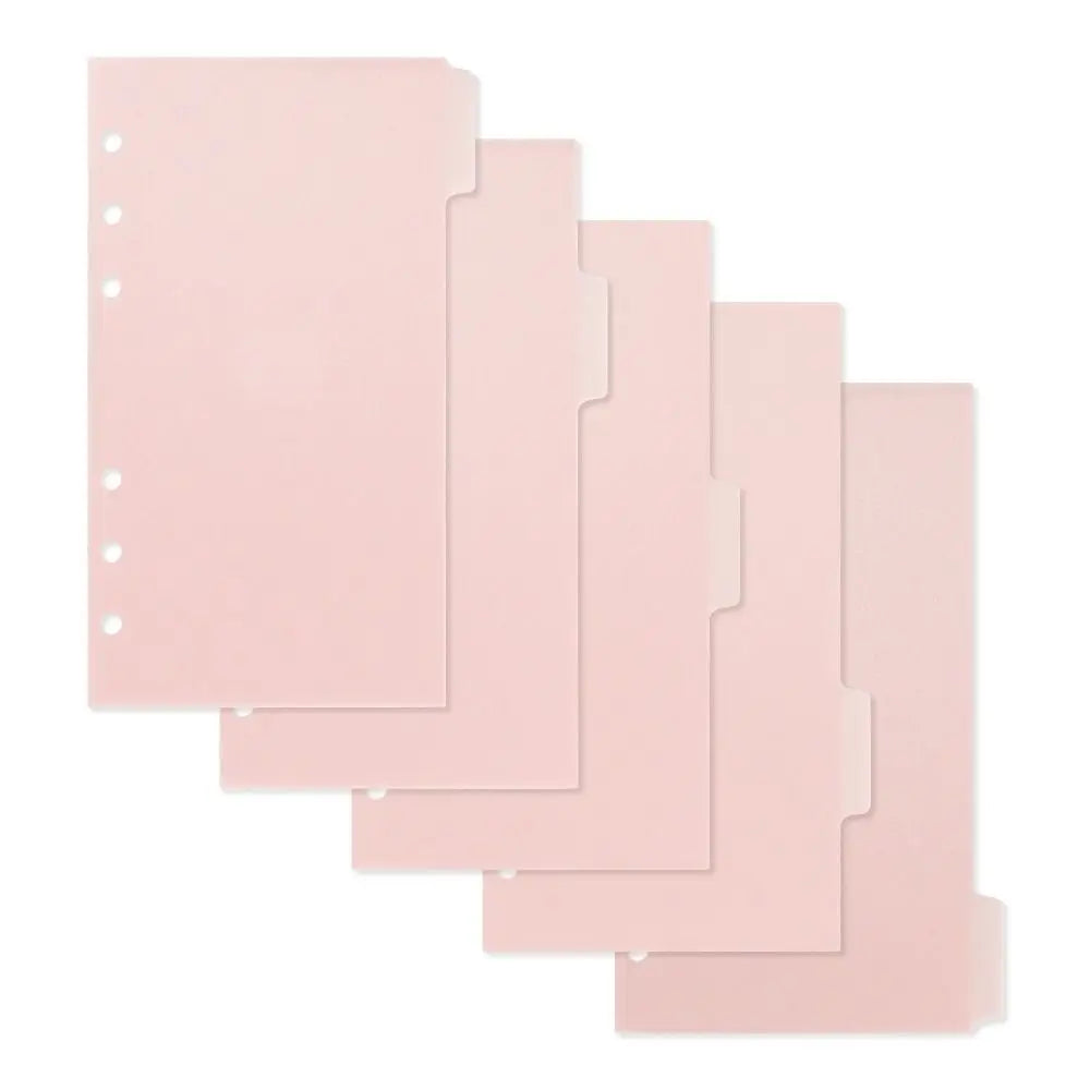 5pcs A6/A7 Binder Folders Inner Page 6 Hole Colorful Idol Photo Card Holder Budget Sheet PP Loose Leaf Inside Paper Peaceful Pleasures Health and Wellness style 12 A6