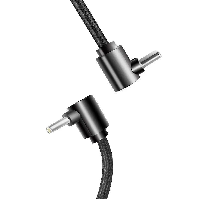 60W 90° USB-C Fast Charging Cable – Nylon Braided Gaming Cord Peaceful Pleasures Health and Wellness