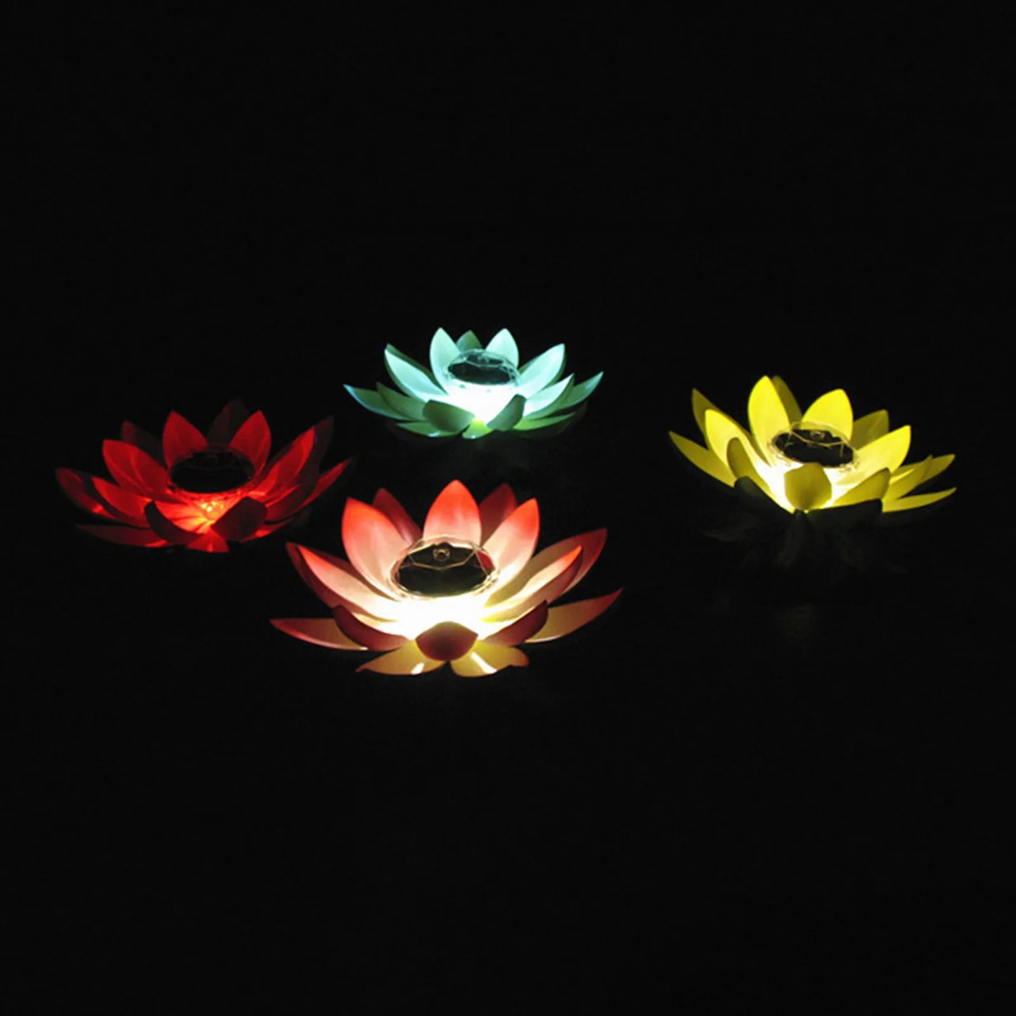 1pc Solar Floating Lotus Shape Water Surface Decor Fountain Decor Bird Bath Lotus Waterscape For Fish Tank Pool Pond Outdoor Gar Peaceful Pleasures Health and Wellness