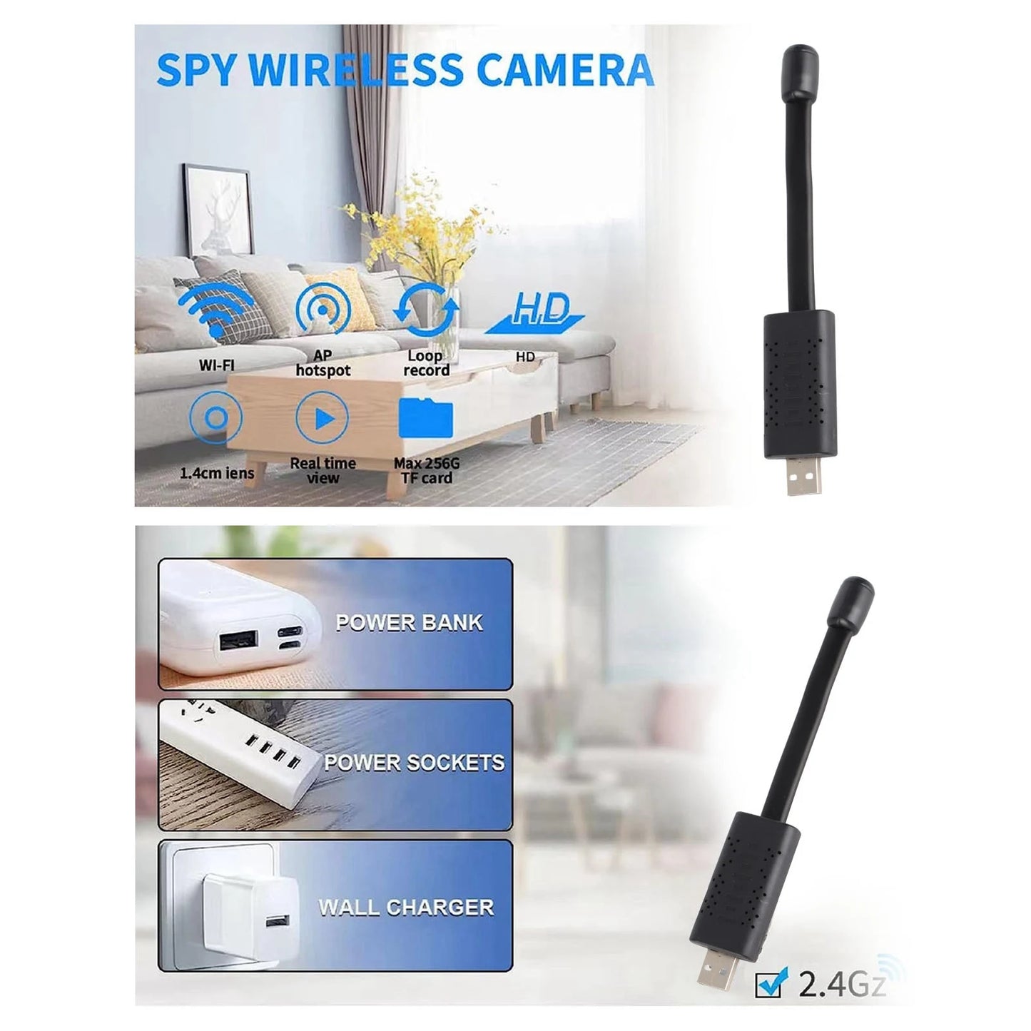 USB Wifi Security Camera 1080P HD Wireless Mini Motion Detection