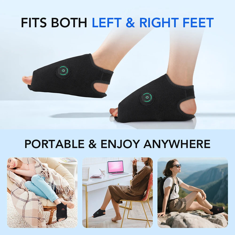 Cordless Vibration Foot Massager for Circulation Plantar Fasciitis Relief Muscle Relaxation Air Compression Foot Massage Pad Peaceful Pleasures Health and Wellness