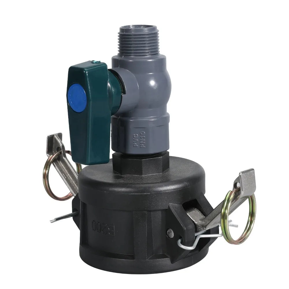 IBC Tote Adapter Gooseneck 3/4" Outlet Tap & Ball Valve | 1000L Tank