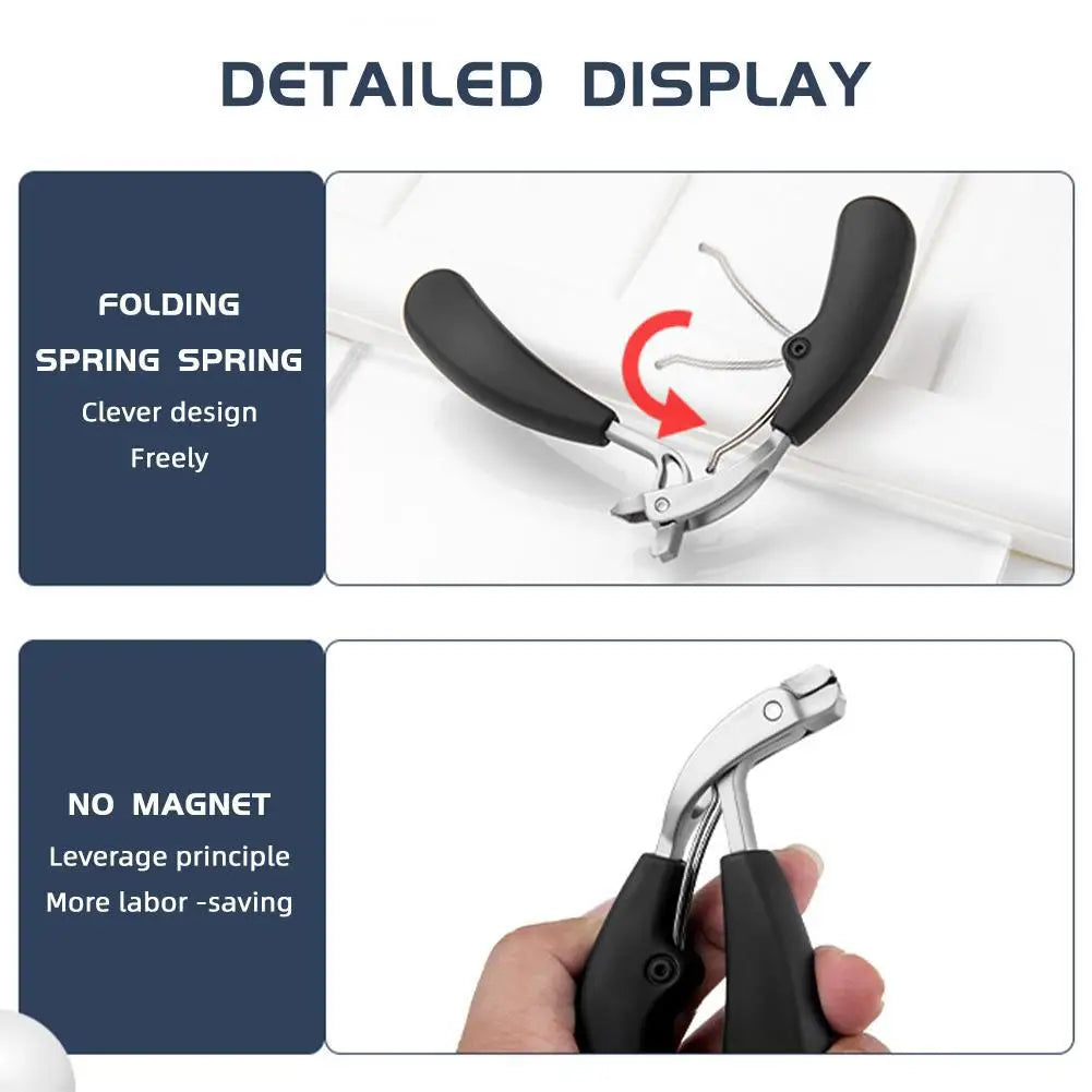 Curved Nail Clippers With Large Opening Anti-Splash Storage Nail Clippers For The Elderly Thick Toenails Heavy Duty Peaceful Pleasures Health and Wellness