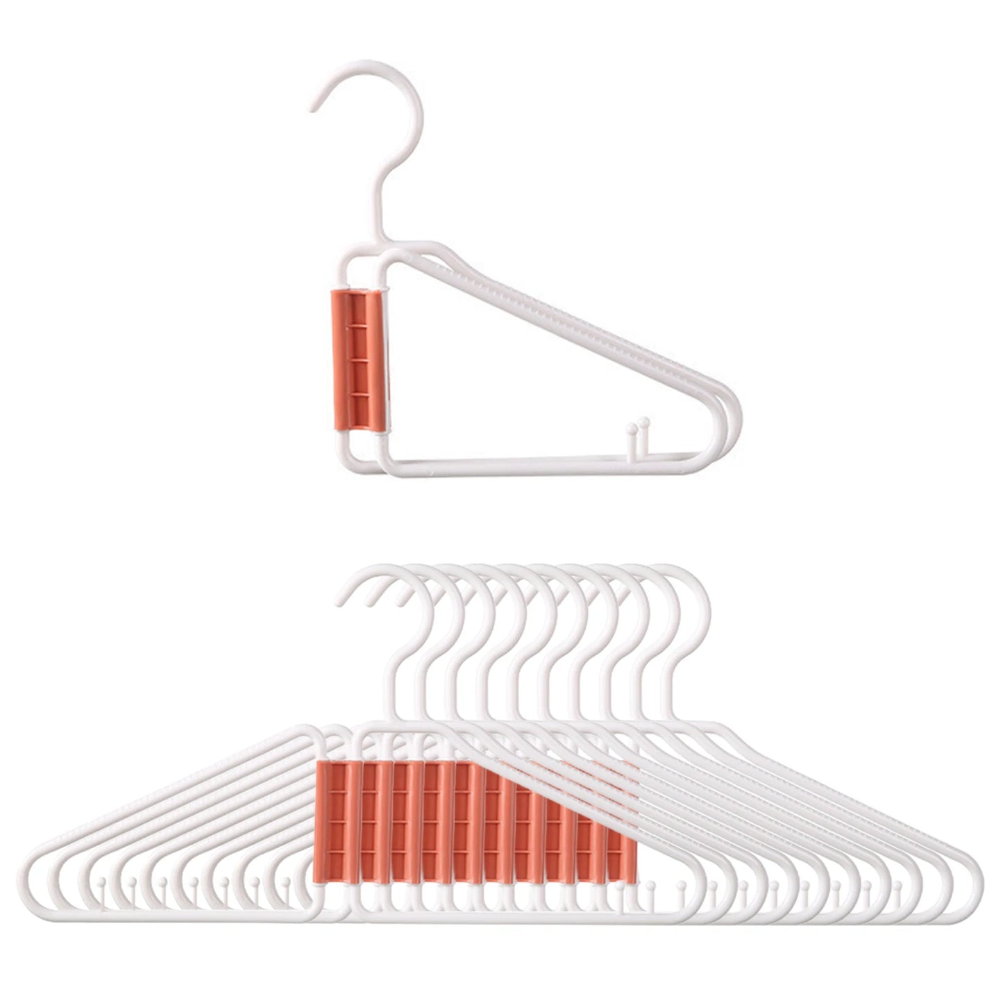 Portable Folding Hangers Household Multifunctional Anti-slip Hanger Practical Gifts for Families Friends Peaceful Pleasures Health and Wellness A 10pcs