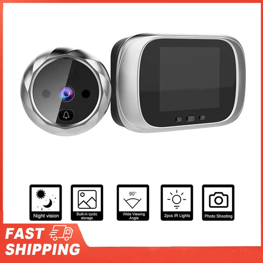 2 8-inch Night Vision Photo Shooting Digital Door Monitoring Viewer Peaceful Pleasures Health and Wellness