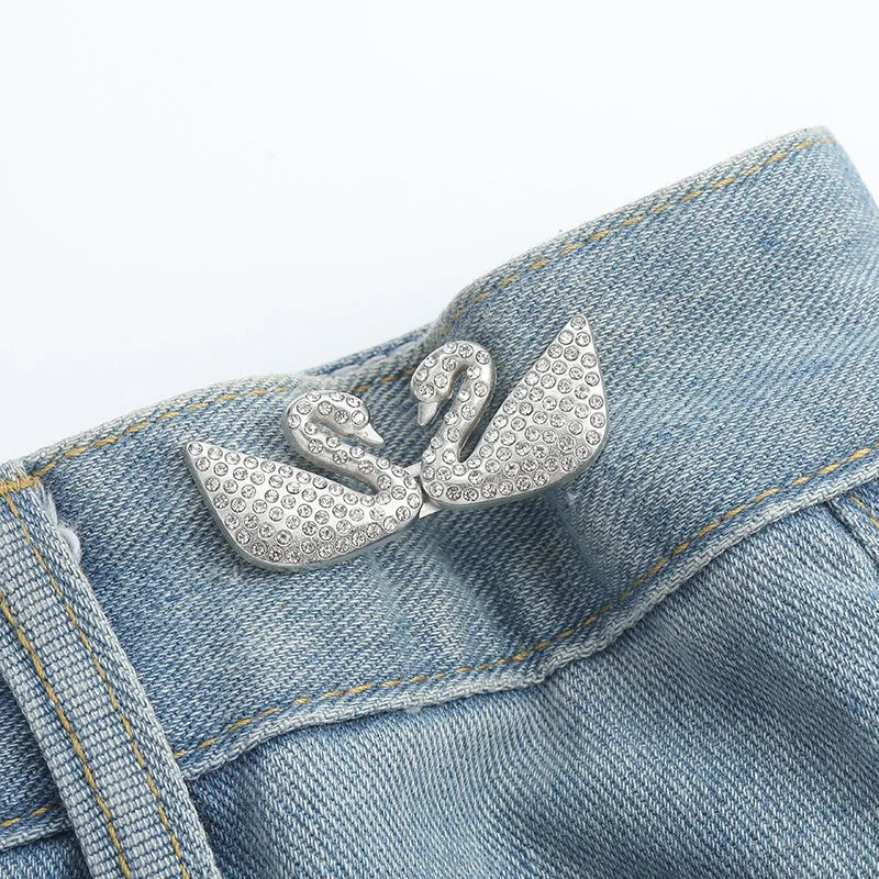 Butterfly Waist Buckle | No-Sew Metal Snap Button Adjuster