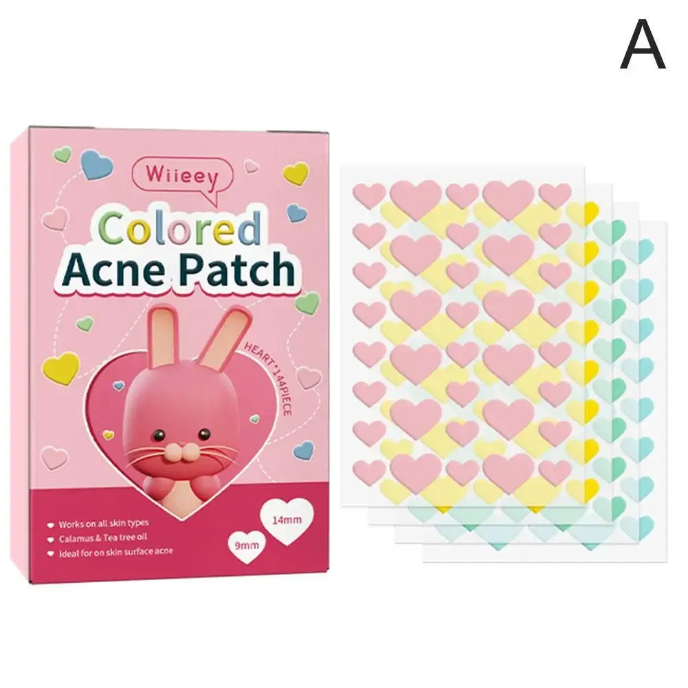 114PCS Cute Bunny Animals Acne Pimple Patches Cover Stickers , Pretty Invisible Face Blemishes Spot Pimple Concealer Makeup Tool Peaceful Pleasures Health and Wellness A
