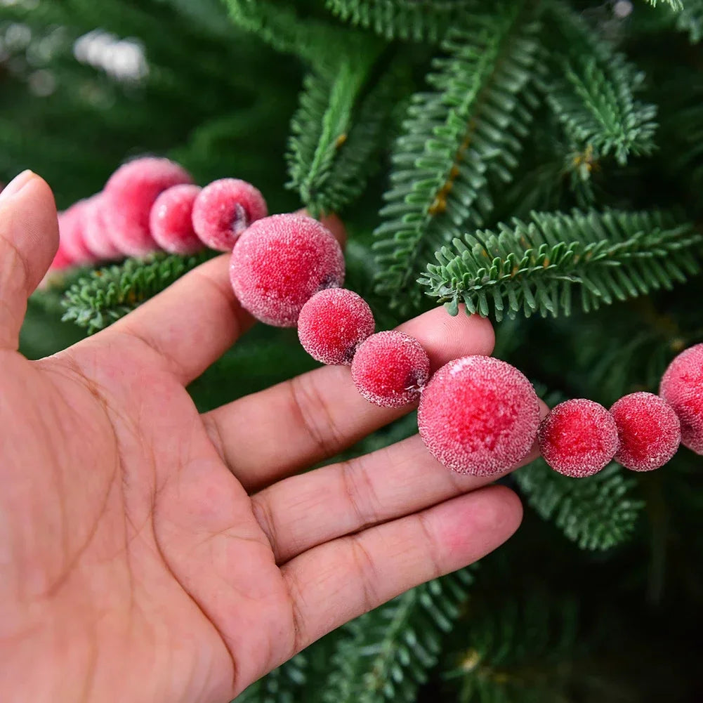 2.75m Christmas Red Berry Garland – Lifelike Festive Decor