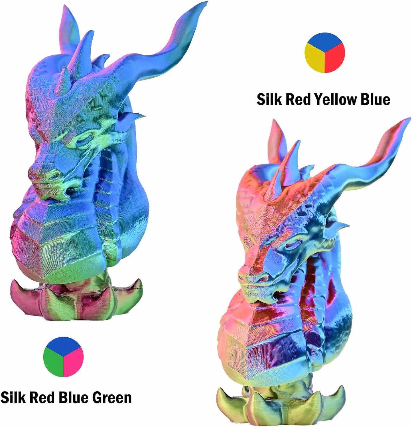DINGSUN PLA Filament Bundle 1.75mm Tri-Color 3D Printer 250g–1kg