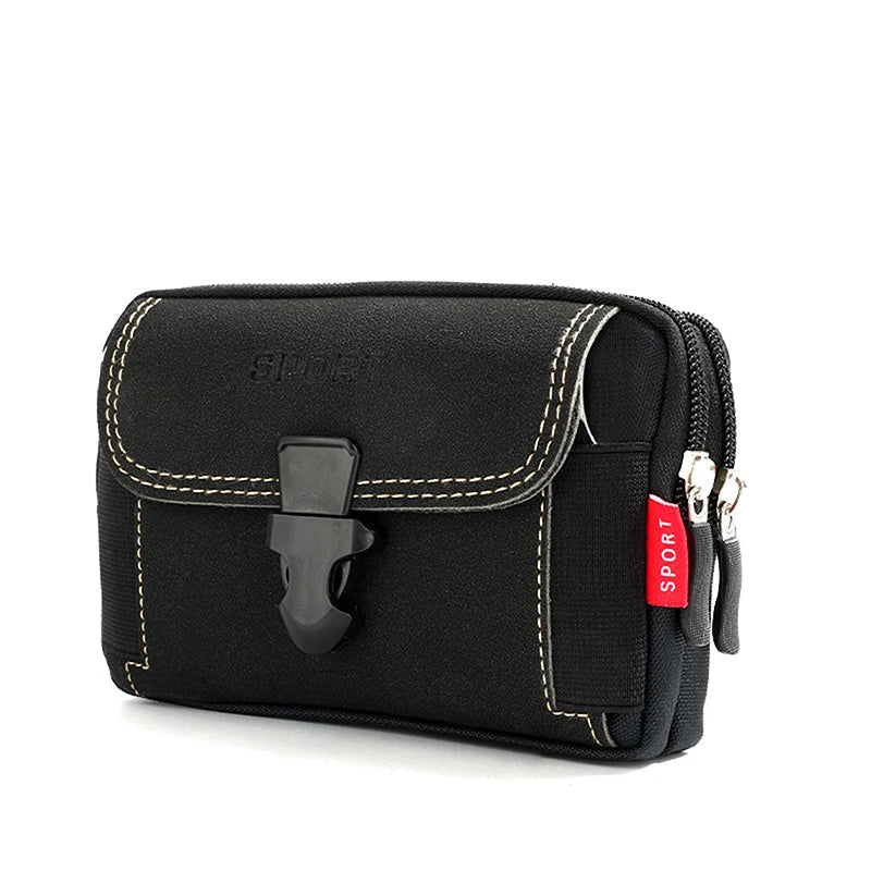 Men's PU Leather Fanny Pack | Travel & Running Waist Bag