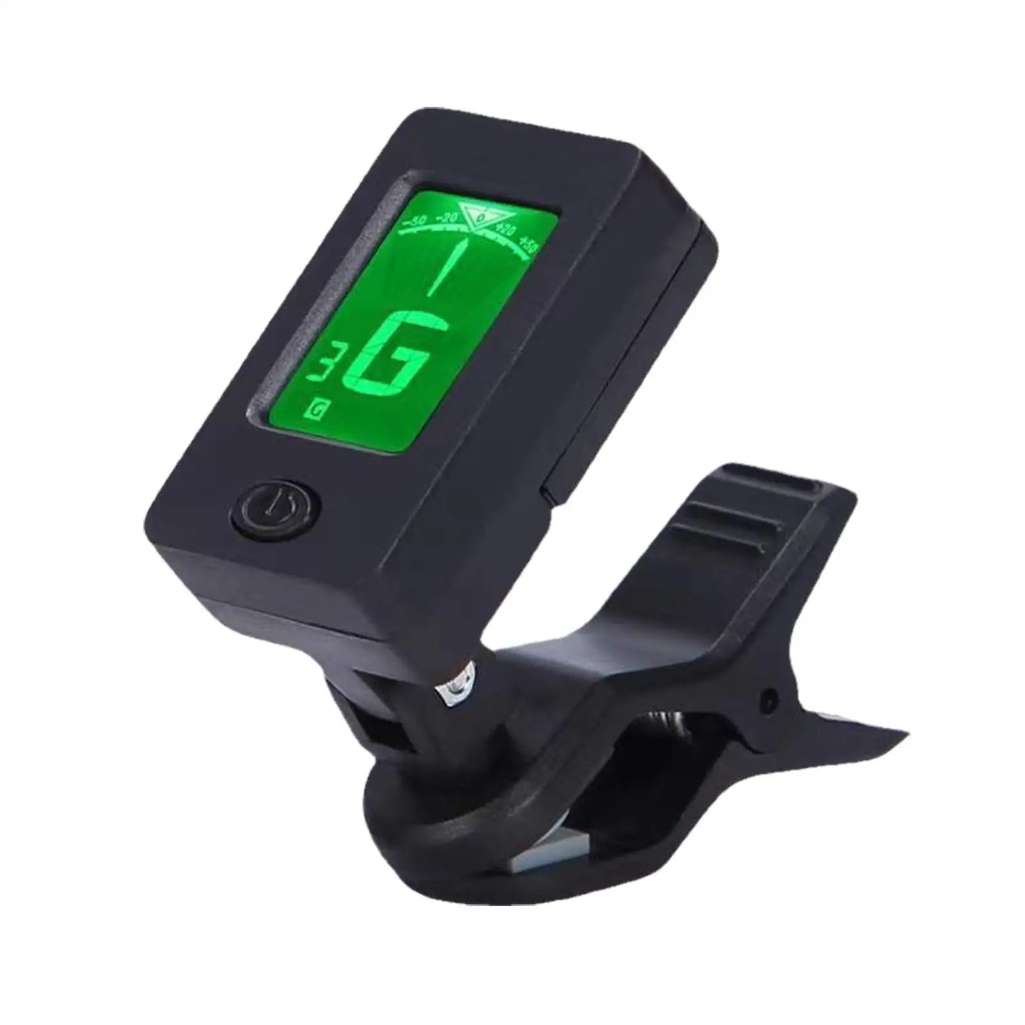 Clip-On Guitar Tuner – LCD Display for Guitar, Bass & Ukulele
