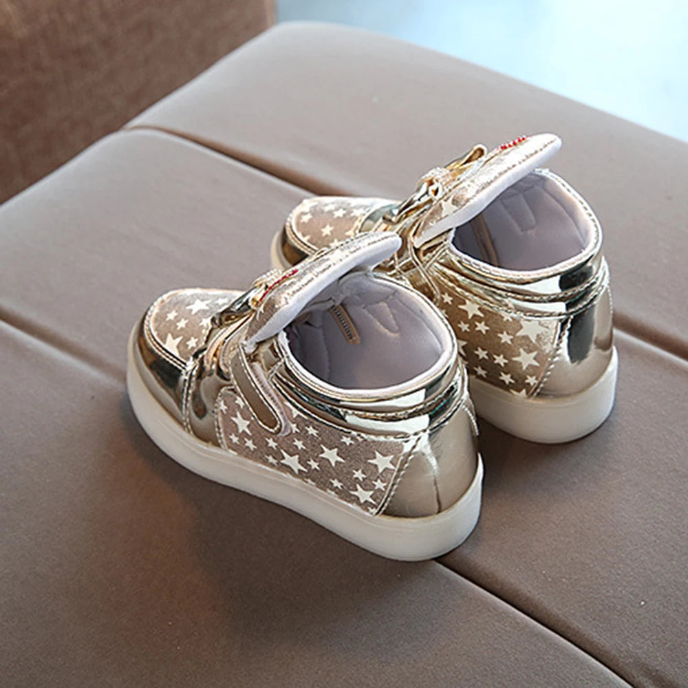 New Luminous Sneakers First Walker Boys Hook Non-slip Glowing Sneakers Glowing Led Kids Shoes For Girls Boys Spring Autumn Peaceful Pleasures Health and Wellness