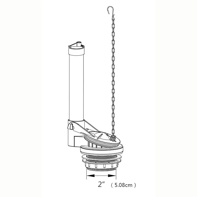 Toilet Chain Flush Valve Flap Cover – Tank Replacement Part