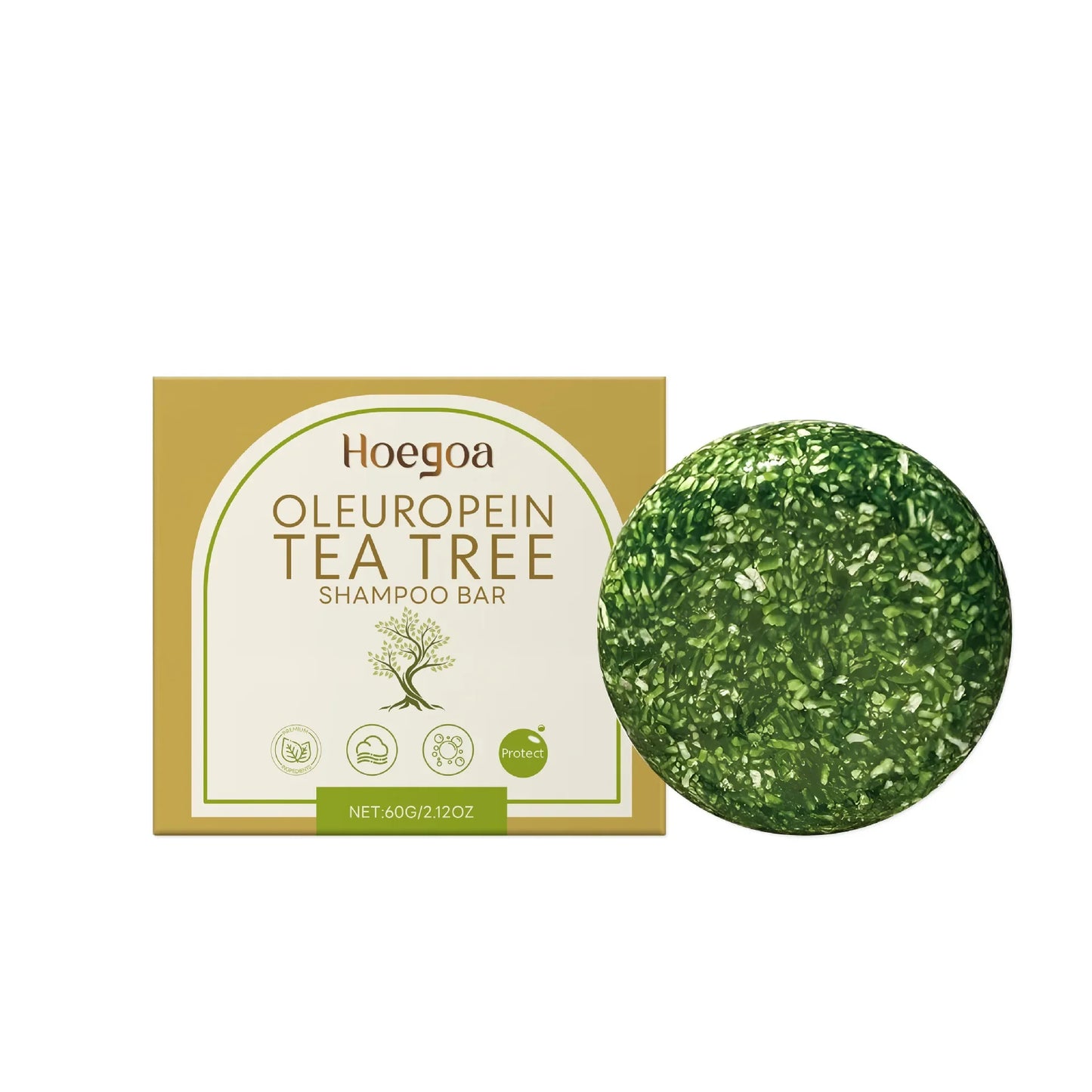 Tea Tree Oleuropein Solid Shampoo Bar – Strengthen & Shine