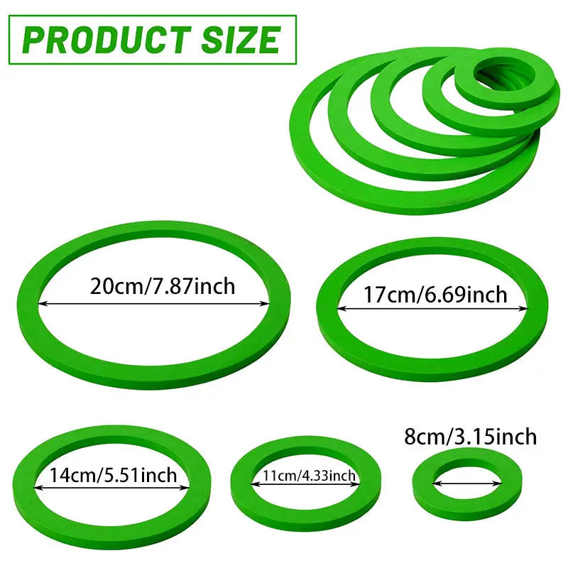 5/10pcs Aquarium Floating Plant Rings Fish Feeding Rings Floating Grass Blocking Rings for Fish Tank Aquarium Pond Accessories Peaceful Pleasures Health and Wellness Green