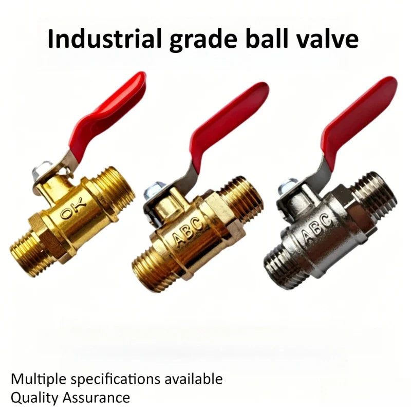 Copper 1/4" DN8 Ball Valve Plunger Pump Head & Handle Switch