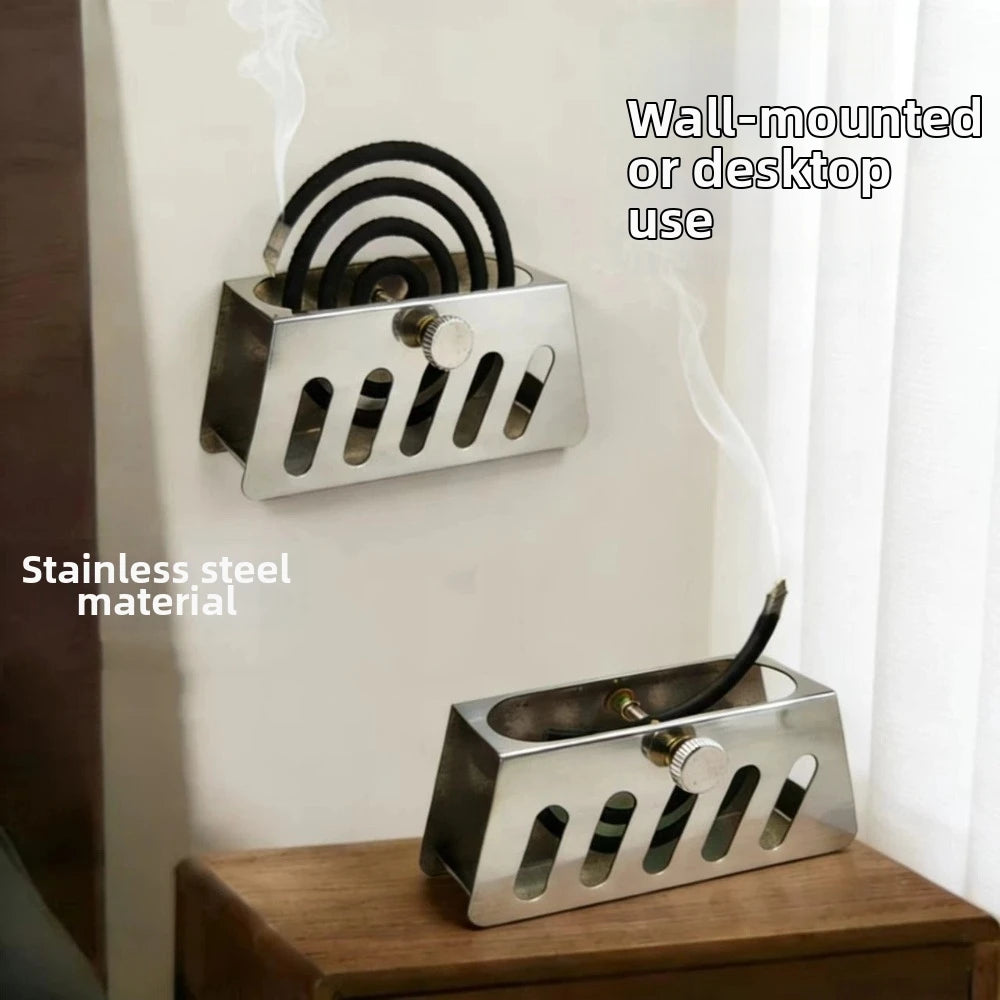 Stainless Steel Mosquito Coil Holder – Portable Incense Tray