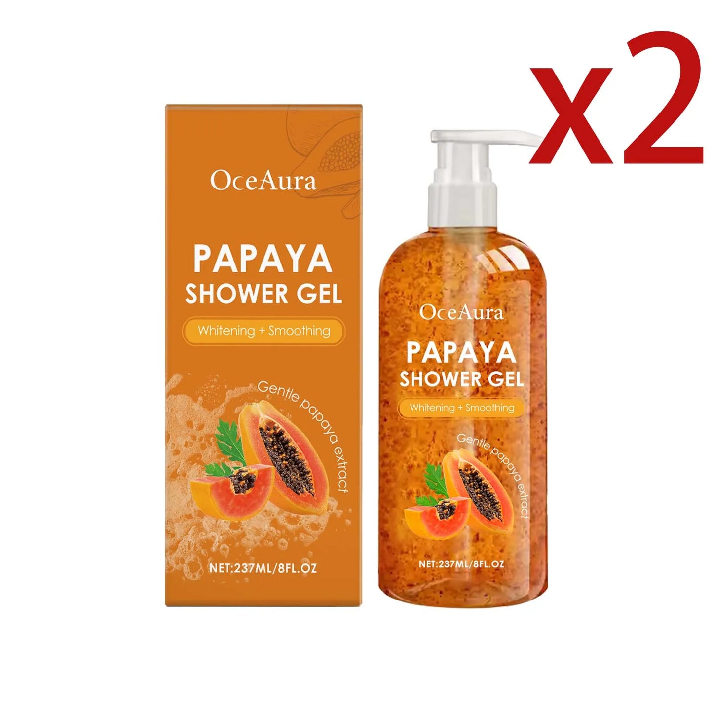 OceAura Papaya Shower Gel – Moisturize, Brighten & Cleanse