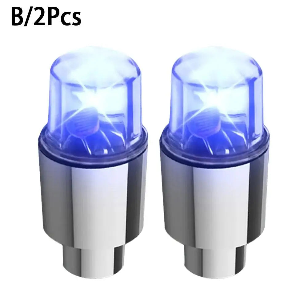2pcs Motorcycle Bike Wheel Lights Luminous Tire Colorful gas nozzle lamp Universal Led Waterproof Car Accessories Wheel Light Peaceful Pleasures Health and Wellness B
