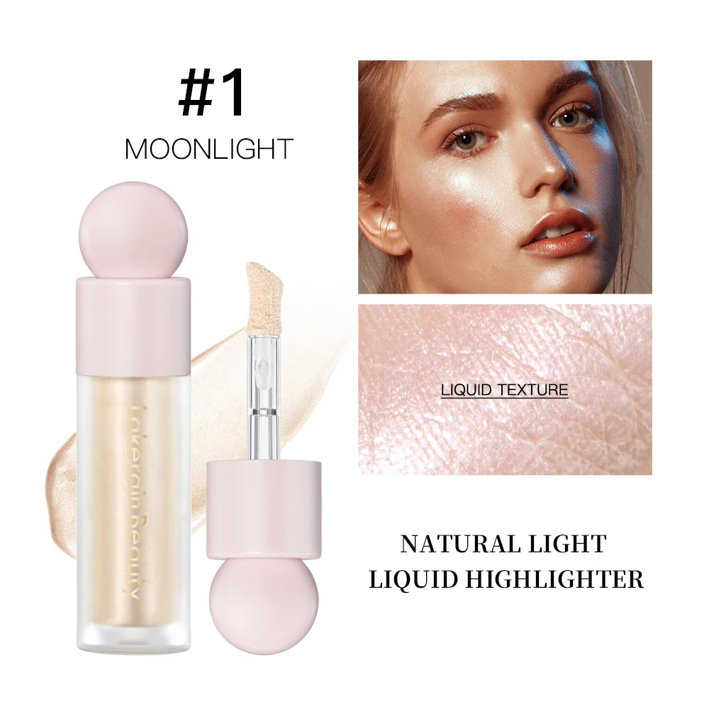 4Color Face Liquid Highlighter Bronzer Contouring Highlight Fluid Makeup Face Shimmer Shine High Lighter Iluminador Maquillaje Peaceful Pleasures Health and Wellness 1