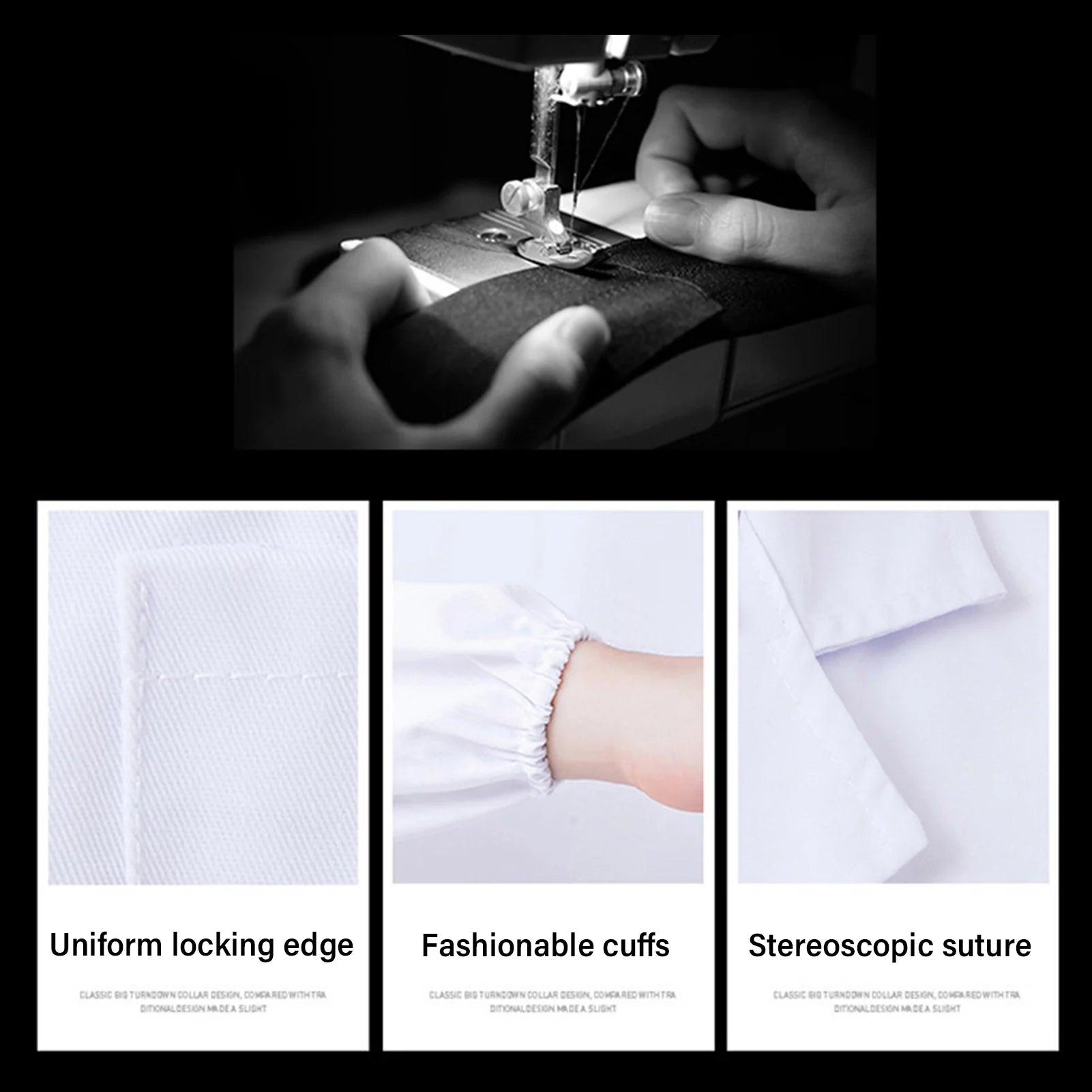 Medical Student White Lab Coat with Elastic Cuffs Skin-friendly Design for Hospital Scientist School Peaceful Pleasures Health and Wellness