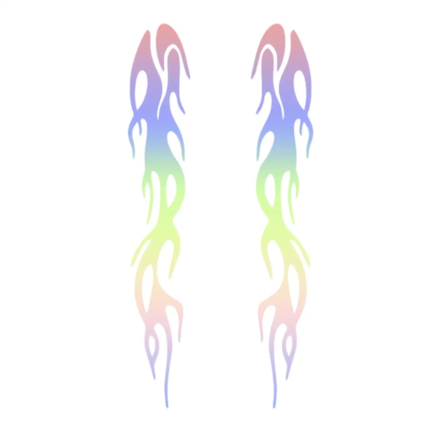 Reflective Flame Motorcycle Car Decal Stickers – Waterproof 1 Pair