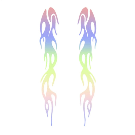 Reflective Flame Motorcycle Car Decal Stickers – Waterproof 1 Pair Motorcycle Decal Sticker Peaceful Pleasures Health and Wellness