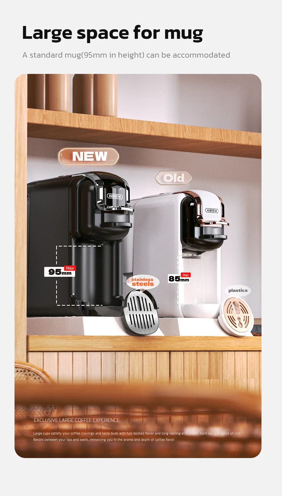 HiBREW Multiple Capsule Coffee Machine 5 in 1 | 20 Bar Coffee Machines Peaceful Pleasures Health and Wellness