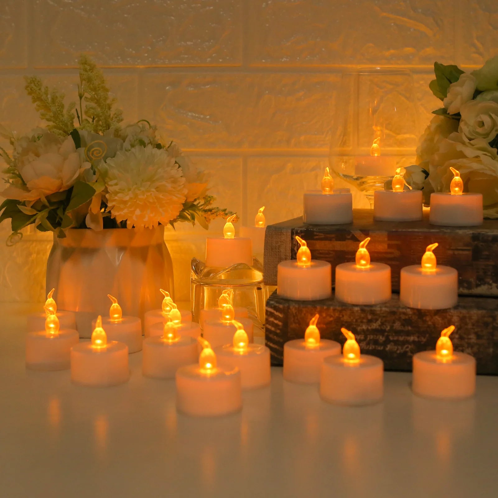 LED Tea Light With/Without Remote Flameless Flickering Candles Electronics Battery Operated Votive Light Home Table Party Decor Peaceful Pleasures Health and Wellness