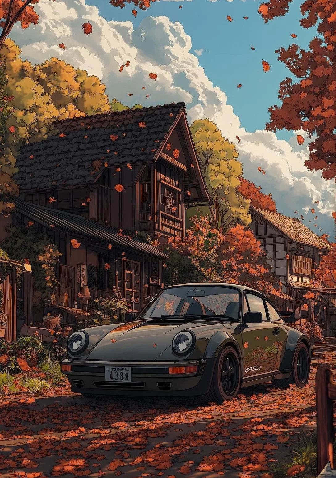 Painting Wall Art Painting Home Living Room Decor Classic 911 Alpine Drive Poster Vintage Alpine Tour Cartoon Print Canvas Peaceful Pleasures Health and Wellness 12 30X40cm Unframed