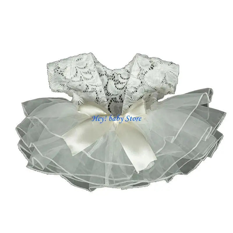 Baby Girl Photography Outfit – Lace Skirt & Flower Headband